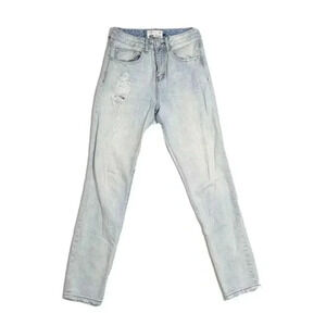 Kith Bella Jeans Size 24 Light Wash Distressed Holes Baggy Relaxed Holes Ripped